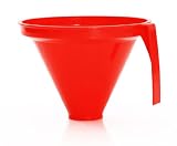 Linden Sweden Jam Funnel for Wide and Regular Jars, Ideal for Transferring Liquid and Dry Ingredients - Dishwasher Safe - Made in Sweden, Red
