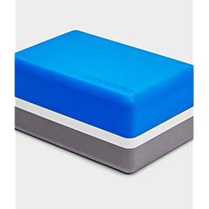 Manduka Recycled Foam Yoga Block – High Density EVA Foam Yoga Brick – Pilates Block – Ergonomic Support for Stability, Comfort and Balance in Any Yoga Pose (Be Bold Blue)
