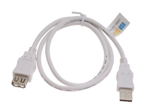 USBGear USB 2.0 Hi-Speed A to A Extension Cable 24-inch Pure White