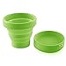 Collapsible Silicone Cup Foldable Sterilizing Cup for Menstrual Cup for Moon Cup (Green-N)