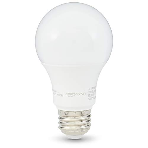Amazon Basics 60W Equivalent, Soft White, Dimmable, 10,000 Hour