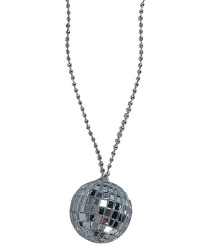 Rhode Island Novelty JNDISC2 2-Inch Disco Ball Necklace with 30-Inch Chain(Dozen), Silver