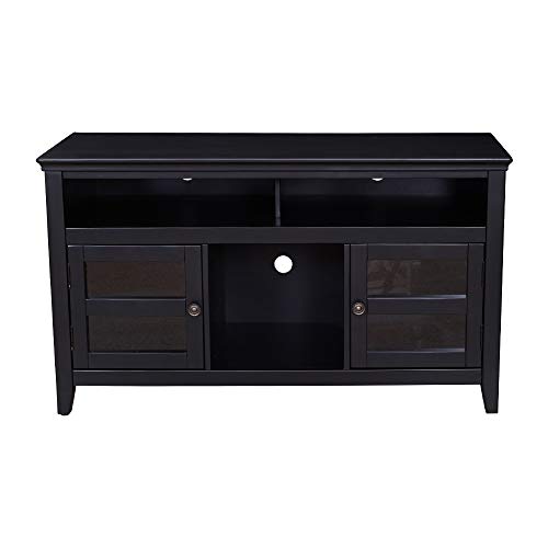 Amazon Brand – Ravenna Home Classic Solid Wood Media Center, 47.87"W, Black - Image 3