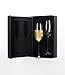 The Excelsior by DUX - Handmade, 100% Lead-Free, Crystal Champagne Flutes, Set of 2 Glasses, Elegant Gift Box