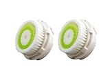 Beauty AngelsTM Compatible Replacement Facial Cleansing Brush Heads 2 Pack, designed for Acne Cleansing, fits Mia, Mia2, Mia3 (Aria), SMART Profile, Alpha Fit, Pro, Plus and Radiance Cleansing Systems