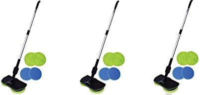 Spin Maid - Rechargeable, Cordless, Powered Floor Cleaner Scrubber Polisher Mop (3-(Pack))