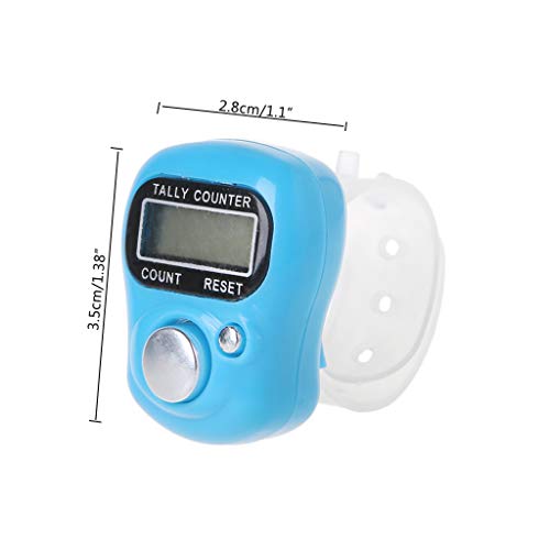 Ningyi683 Mini Stitch Marker And Row Finger Counter LCD Electronic Digital Tally Counter For Sewing Knitting Weave Tool Finger Counter Random Color - Thumbnail 7