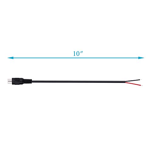 Fancasee (2 Pack) Replacement RCA Female Jack Plug Connector Adapter to Bare Wire Open End Audio Video RCA Cable for Repair