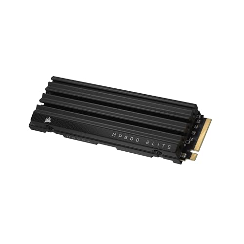 CORSAIR MP600 ELITE 1TB M.2 PCIe Gen4 x4 NVMe SSD Mit Integriertem Kühlkörper - M.2 2280 - Bis zu 7.000MB/sec Sequential Read - High-Density 3D TLC NA