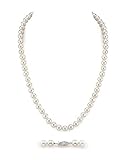White Freshwater Round Cultured Pearl Necklace - AAA Quality
