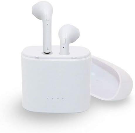 Fellkon I7 TWS Earbuds Headsets Double Twins Stereo Music Earphone Bluetooth Headset with Mic (White, in The Ear)