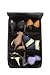 Hidden Assets Unique Pop-up & Portable 6 Cell Shoe Bin Organizer - Perfect for Office, Locker, College Dorm Room, Travel Accessory, or Home. Use as Shoe Box, Shoe Storage, and Shoe Holder. (BLACK)