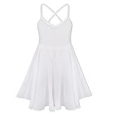 FEESHOW Kids Girls Empire Waist Camisole Leotard Ballet Dress Tutu Skirt Dance Costumes