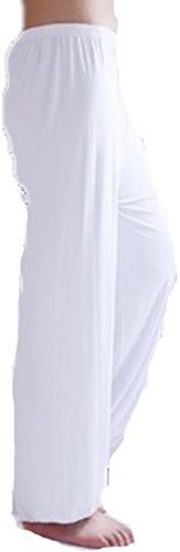 Hengzhi Men's Casual Big Tall Jersey Pajamas Pants Elastic Trousers Big Size (L, White)