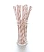 Food With Fashion Baby Girl Pink Baby Shower Straws - Pink Paper Straws for Drinking, Pink Zig Zag, Polka Dot & Striped Straws for a Princess, 25 Pack