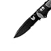 Benchmade - Boost 590 Knife, Drop-Point Blade, Serrated Edge, Coated Finish, Gray and Black Handle, Made in the USA