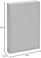 Burg-Wachter KC100H Heavy Duty Double Door Key Cabinet 100 Hooks Grey view 9
