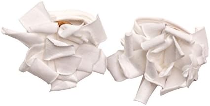 Newborn Baby Girl Infant Colorful Barefoot Flower Shoeless Sandals (White)