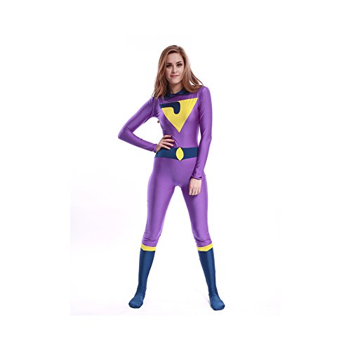 The Wonder Twins Jayna Costume Lady Superhero Costume Wonder Twins Zentai Tight Suit