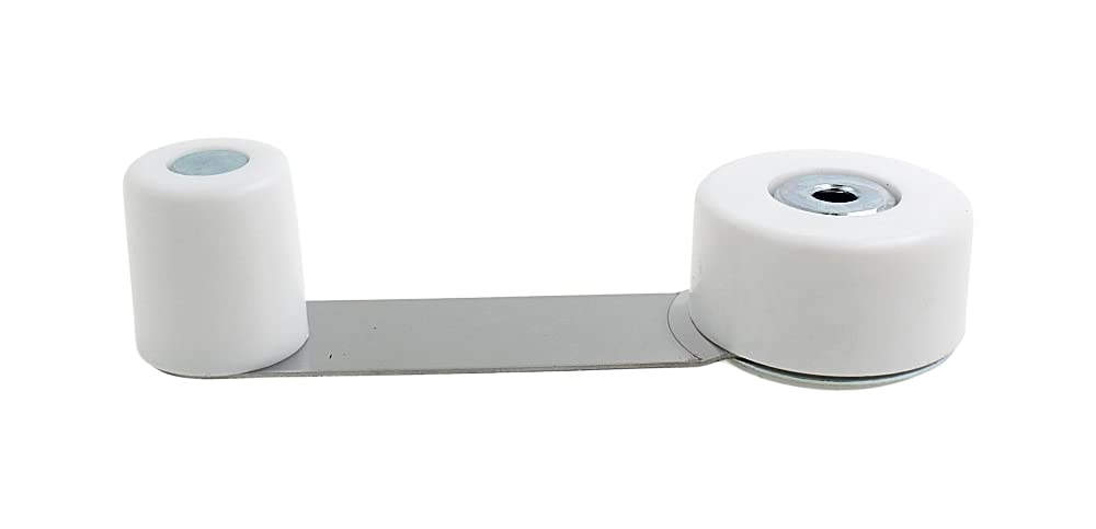 Chrome Door Stopper - Swivel Type - Floor Mounted - White - by Lifeswonderful