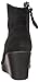 crocs Women's Leigh Suede Wedge Boot, Black, 8 M US