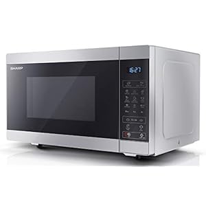 SHARP YC-MG252AU-S 900W Digital Touch Control Microwave with 25 L Capacity, 1000W Grill & Defrost Function – Silver (pre…