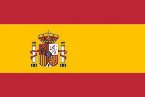 MC-Trend Spain Espania Flag 90 x 150 cm with 2 Metal Eyelets, Ideal for Flagpole, Made of 100% Polyester Weatherproof (Spain 90 x 150 cm)