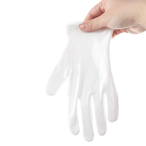 12 Pairs White Gloves for Children's Hand Moisturizing Gloves Pure Cotton Gloves for Police Formal Tuxedo Honor Guard and Special Occasions - Thumbnail 6