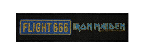 Iron Maiden Flight 666 Metal Music Band Woven Applique Patch Super Strip