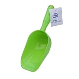 Sroute Pet Food Scoop; 1-Cup, Lines for 1/2 Cup and 1 Cup, Volumes for 100ml and 200ml, Dog Puppy Cat Rabbit Plastic Pet Food Scoop,Four Colors Available (Green)