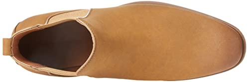 AMAZON ESSENTIALS MEN’S CHELSEA BOOT, DARK TAN, 12