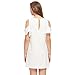 Milumia Women's Scoop-Neck Solid Sleeve Short Straight Dress, White, X-Large