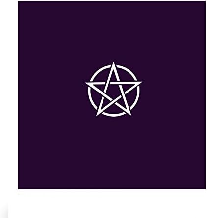 Altar Tarot Cloth With Pentagram purple flannel Velvet Cloth