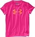 Under Armour Girls Big Logo Short Sleeve T Shirt Dark Grey