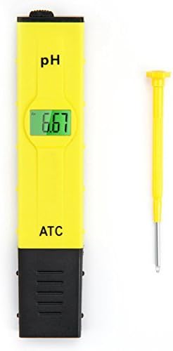 Umiin 0.05pH High Accuracy Pocket Size Digital PH Meter Tester with ATC and Backlit LCD,Yellow