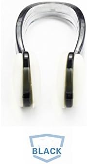 Swimming Nose Clip Plug Soft Silicone Clips + 2 Ear Plugs Earplugs Gear With A Case Box Set Pool Accessories Water Sports (Black)