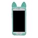 iPhone 6S Plus Case, MC Fashion KoKo Cat Cute 3D Cat Kitty Ears Protective Silicone Phone Case for iPhone 6S Plus & iPhone 6 Plus (Mint)