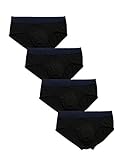 David Archy Men's 4 Pack Basic Solid Modal Briefs