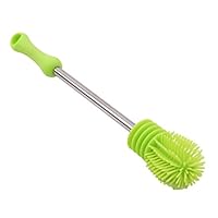 GUAngqi Silicone Bottle Cleaning Brush Bottle Cleaner Baby Bottle Brush Antibacterial Multipurpose Silicone Cleaning Tool Water Bottle Brush Dish Brush Kitchen Gadget,Green