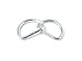 ljdeals Metal D Ring 1/2 inch Non Welded Nickel Plated Pack of 100
