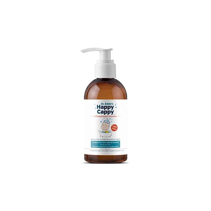 Happy Cappy Dr. Eddie’s Medicated Shampoo for Children, Treats Dandruff & Seborrheic Dermatitis, No Fragrance, Stops…