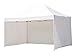Abba Patio 10 x 15 ft Pop Up Heavy Duty Instant Canopy Commercial Portable Canopy with Sidewalls Enclosure, White