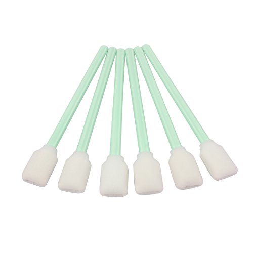 VANLAN 100pc 5.1" Square Rectangle Foam Cleaning Swab Sticks For Solvent Format Inkjet Printer Roland Optical Equipment