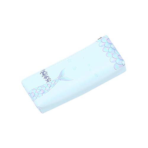 Monoche Portable Cartoon Cute Fish Pencil Pouch Bag Stationery Pen Case Box with Zipper Closure (C)