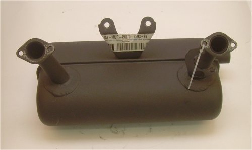 Kawasaki Muffler, Starter (Right) Side 49070-2593-9Y, fits Liquid Cooled Engines FD620D, FD661D Engine Parts