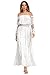 Off Shoulder Dresses White Lace for Women Maxi Sexy Cocktail Formal Evening Party Wedding Chiffon Dress Long Sleeve