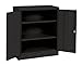 Sandusky Lee RTA7001-09 Black Steel SnapIt Counter Height Cabinet, 2 Adjustable Shelves, 42"Height x 36" Width x 18" Depth primary