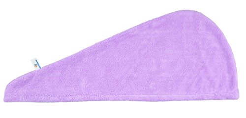HOPESHINE Women's Soft Shower Hair Towel Twist Hair Turban Wrap Drying Cap Great Gift for Women (Purple 3-pack) - Thumbnail 3