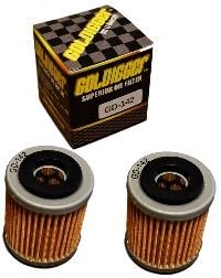 GOLDIGGER After Market HF142 &amp; KN-142 Replacement Oil Filter Powersports/Motorcycle/Dirt Bike/ATV Fits Yamaha YFM350 YFP350 YFM350X YFM350FW YFM400 YZ426F YZ250 YZ400F TTR250 WR400F WR250F (2 Pack)