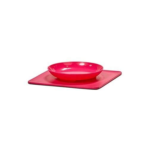 JML A000125 Non-Slip Twisty Dish Pet Bowl with Mat, Samll, Pink